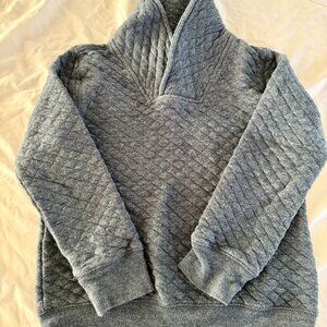 Boys' quilted shawl-collar pullover